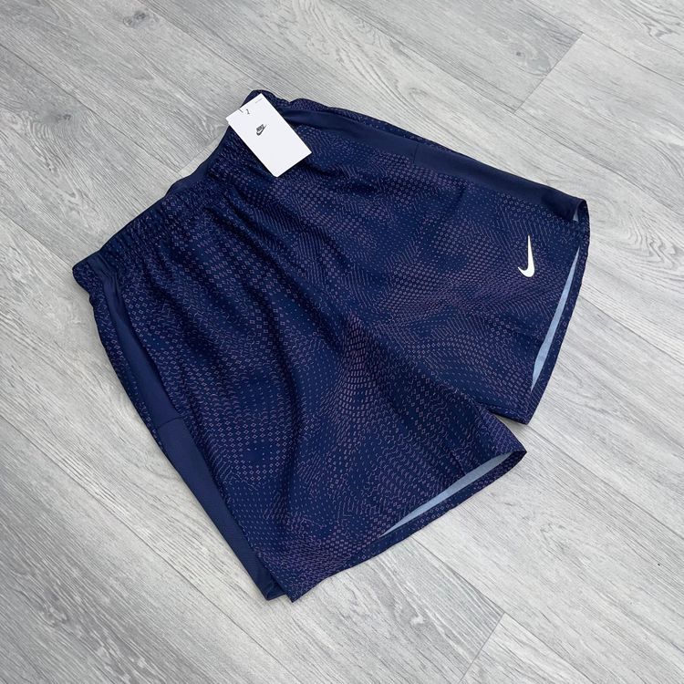 Nike Dri Fit Festival Miler Windbreaker, Top and 7" Challenger Shorts Set - Blue/Pink imagen 5