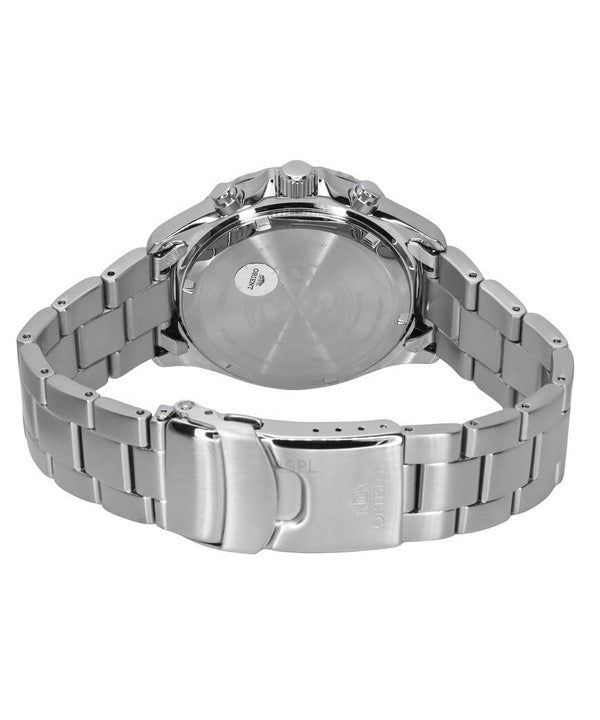 Orient Sports Panda Chronograph Stainless Steel White Dial Solar Diver's RA-TX0203S10B 200M Men's Watch obraz 4