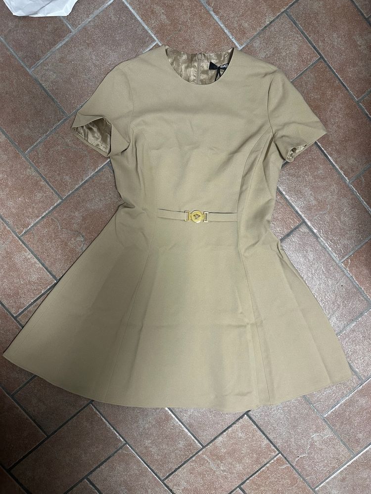 Versace Beige Medusa ‘95 Mini Dress
