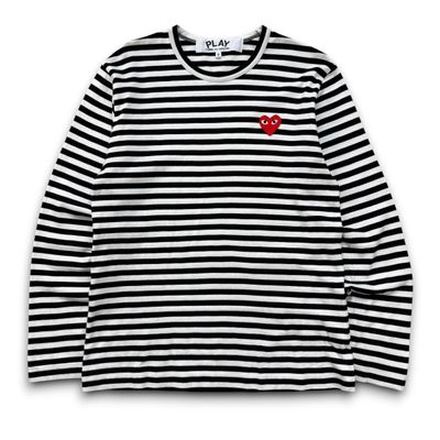 Comme des garçons 2000's horizontal stripe play long sleeve (S)