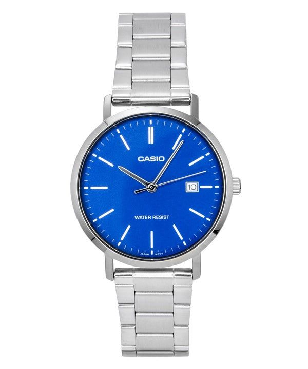 Casio Analog Stainless Steel Blue Dial Quartz MTP-VT05D-2E Men's Watch image 1