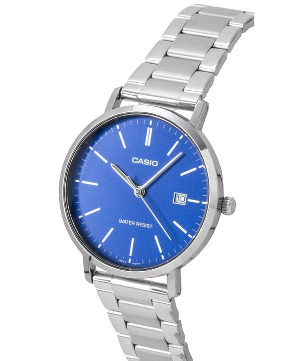 Casio Analog Stainless Steel Blue Dial Quartz MTP-VT05D-2E Men's Watch image 2