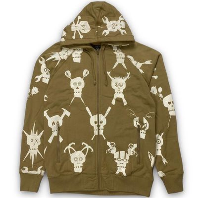 Stussy x Futura Skullacons Zip-Up Hoodie 1