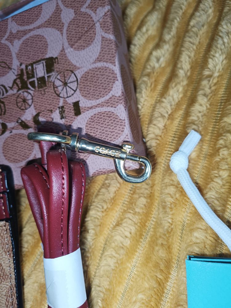 Coach leather lanyard Cardholder With Strap image 2