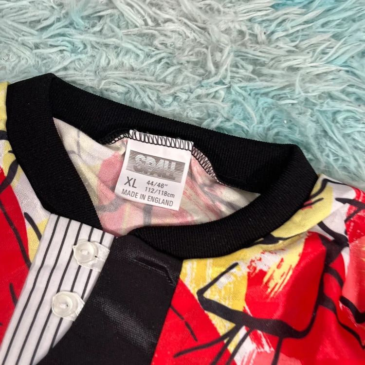 Vintage 90s Deadstock Funky Patterned Football Shirt - XL 4