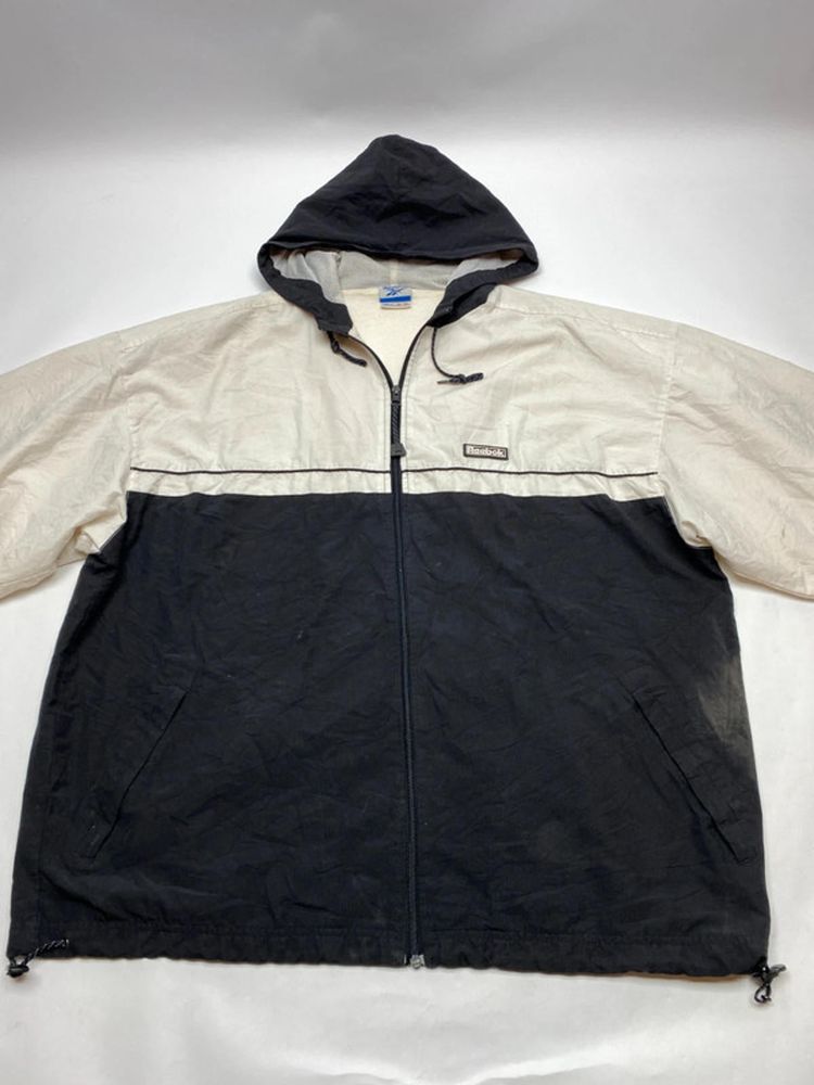 Reebok Vintage Two-Tone Hooded Windbreaker Jacket (Men’s XL/2XL) imagen 8