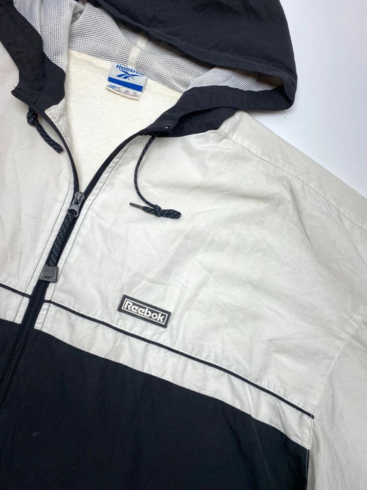 Reebok Vintage Two-Tone Hooded Windbreaker Jacket (Men’s XL/2XL) imagen 6