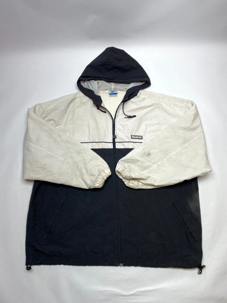 Reebok Vintage Two-Tone Hooded Windbreaker Jacket (Men’s XL/2XL)