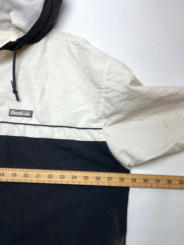 Reebok Vintage Two-Tone Hooded Windbreaker Jacket (Men’s XL/2XL) imagen 12