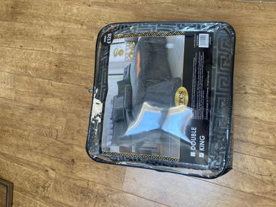 7PC KING BEDSET RRP £128 GREEK STYLE GREY