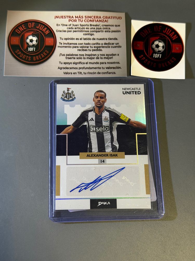 Newcastle United Alexander Isak Signed Football Card