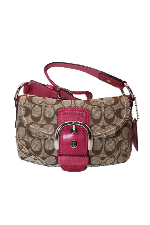 Coach Coach 2008 Signature Soho Belt Shoulder Bag in Brown & Pink product image