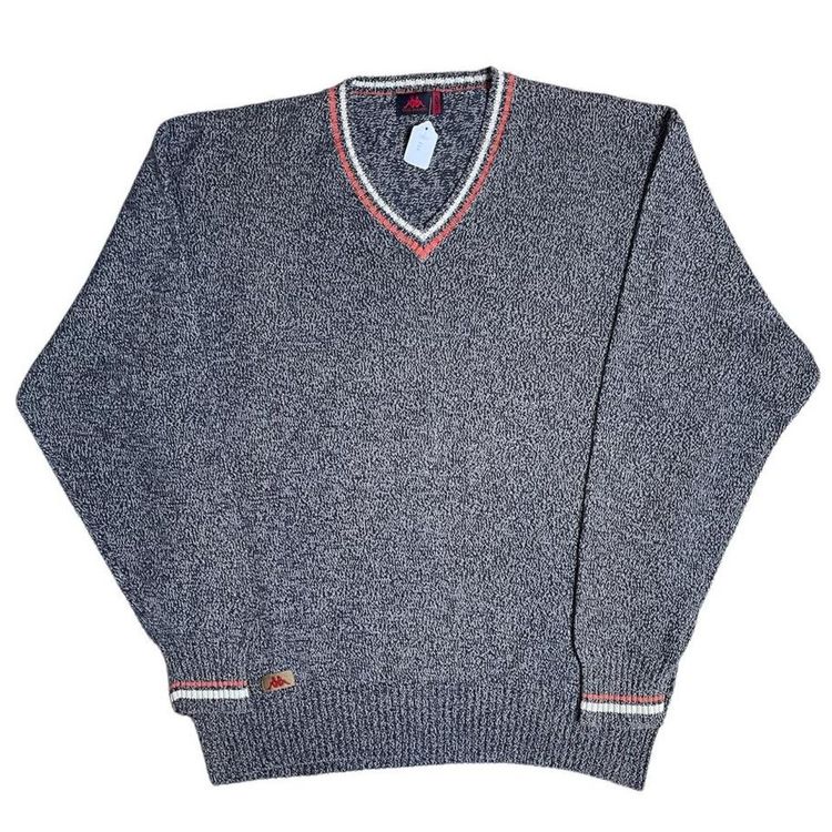 Kappa Grey V Neck Knit Jumper