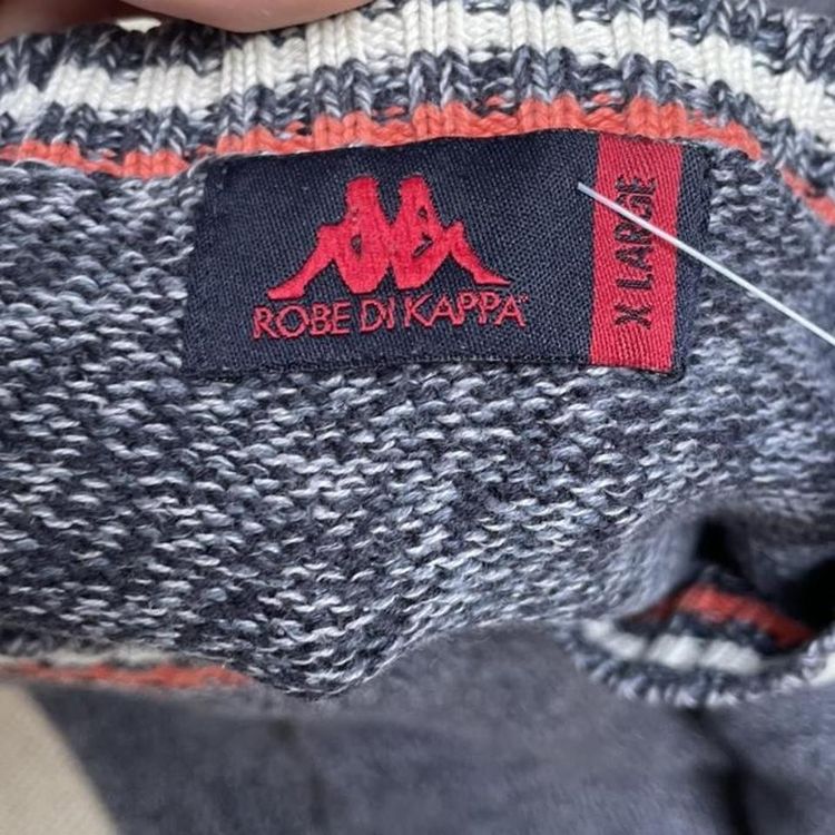 Kappa Grey V Neck Knit Jumper imagen 3
