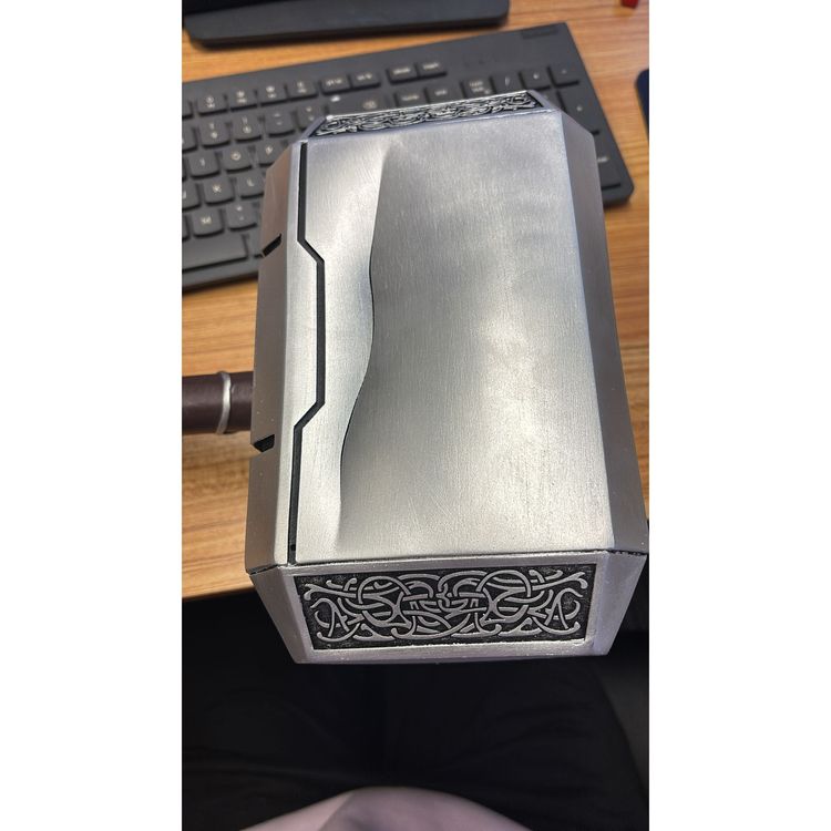 Marvel Resin Thor Hammer 'Mjolnir' 1:1 Replica with Rock Base DAMAGED image 7