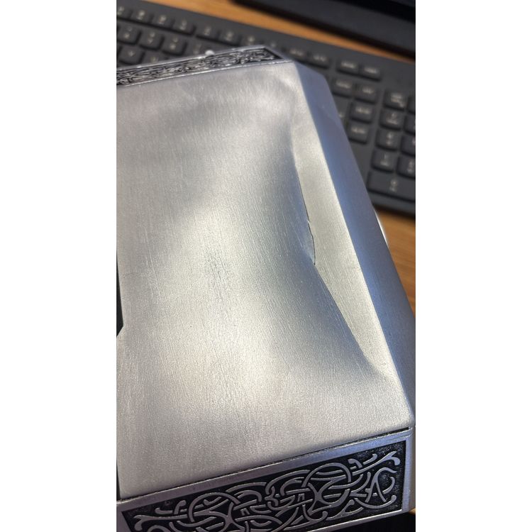 Marvel Resin Thor Hammer 'Mjolnir' 1:1 Replica with Rock Base DAMAGED image 5