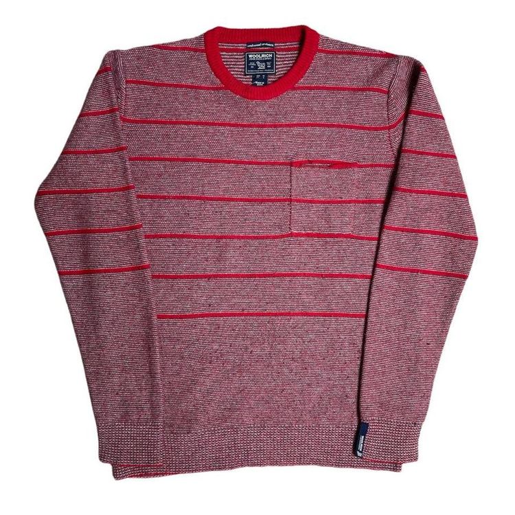 Red Woolrich Striped Knit Jumper 1
