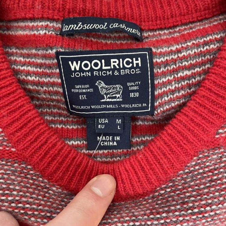 Red Woolrich Striped Knit Jumper 3