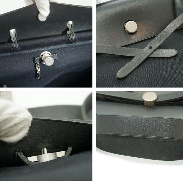 Hermes Vintage Cloth Shoulder Bag Herbag image 8