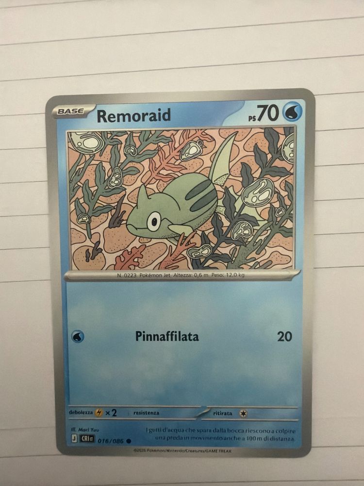 Remoraid Trading Card imagen 1