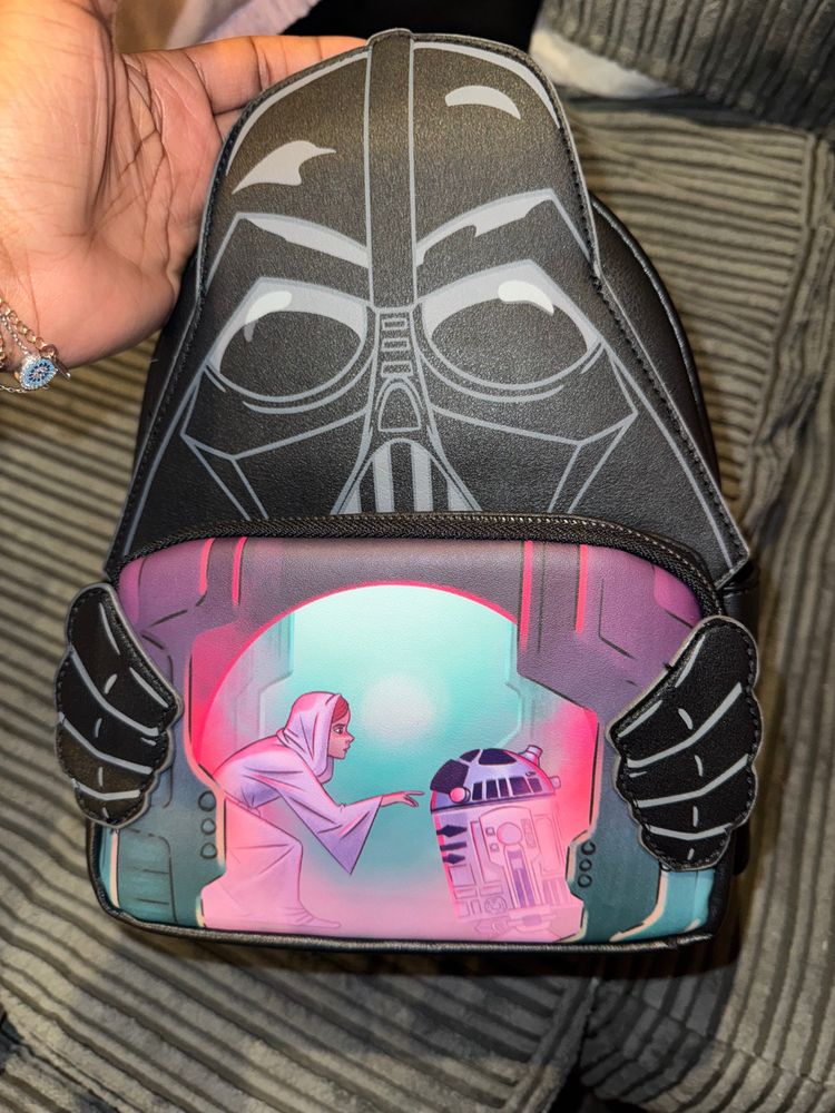 Star Wars Star Wars themed backpack with Darth Vader and R2-D2 design product image