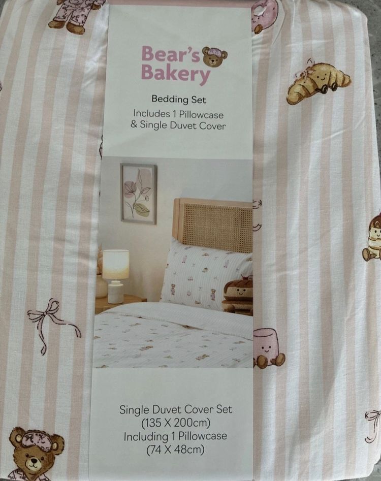 Single Bear's Bakery Bedding Set