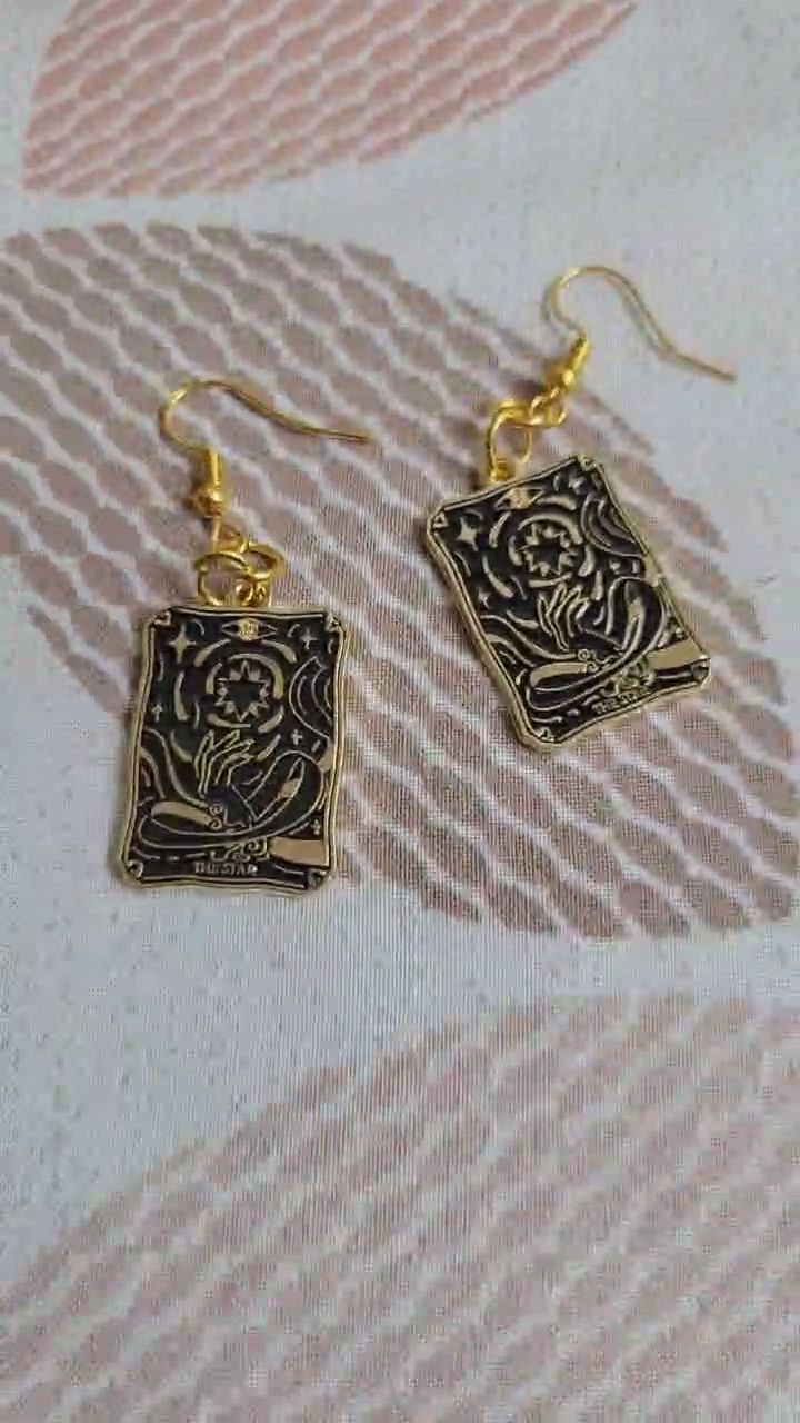 Immagine di The Star Tarot Card Earrings 1