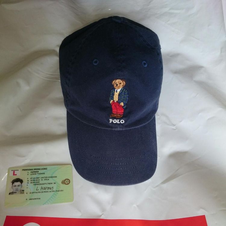 Ralph Lauren Ralph Lauren Vintage Polo Bear baseball cap hat in blue, very rare, quite reluctant to sell, 8/10 co product image
