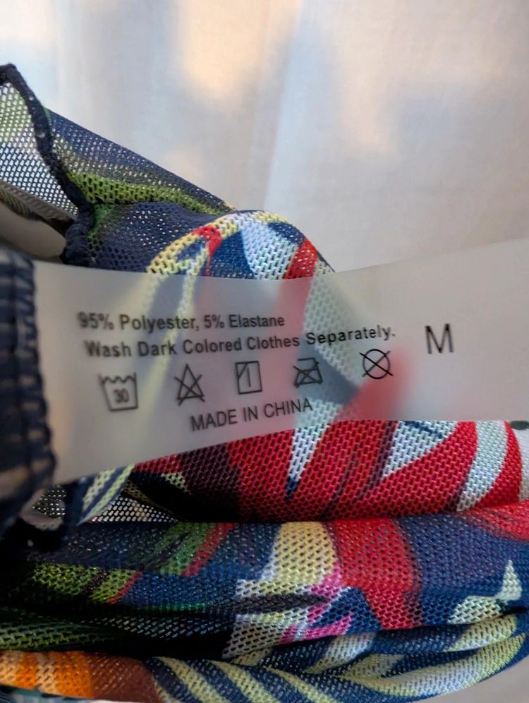Sheer Mesh Tropical Floral Kimono Cardigan Beach Cover Up Navy Size M image 3