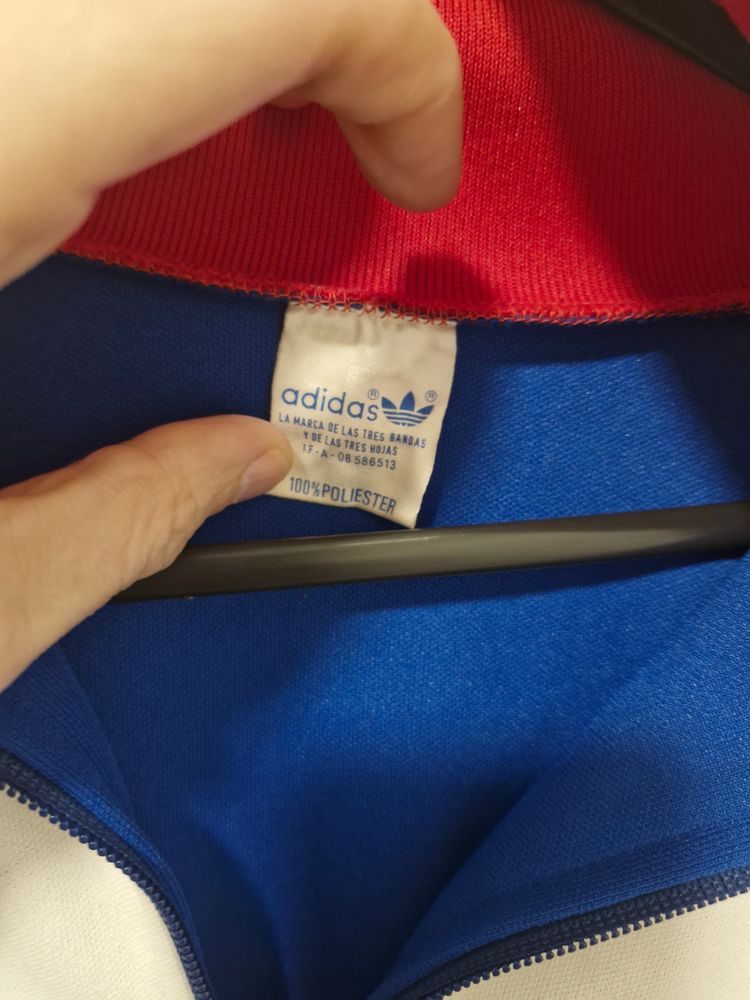 Adidas Blue, White, And Red Zip-Up Jacket 3