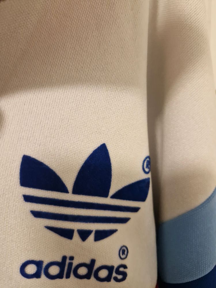 Adidas Blue, White, And Red Zip-Up Jacket 4