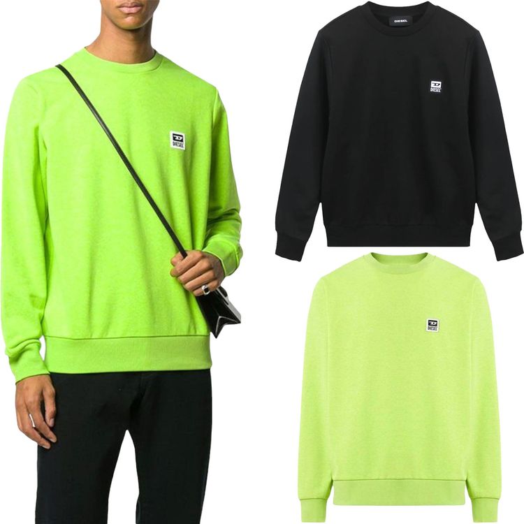 Diesel DIESEL S-GIRK-K12 Mens Sweatshirt Crew Neck Regular Fit Pullover Casual Jumper product image