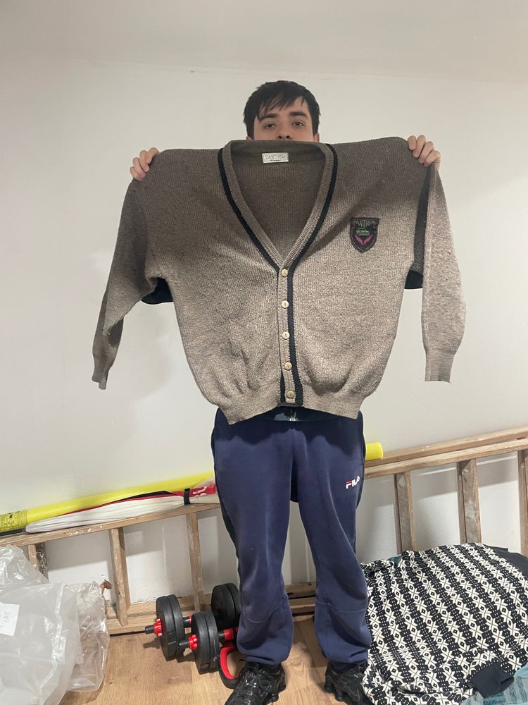 Other Brown Cardigan Sweater With Emblem product image