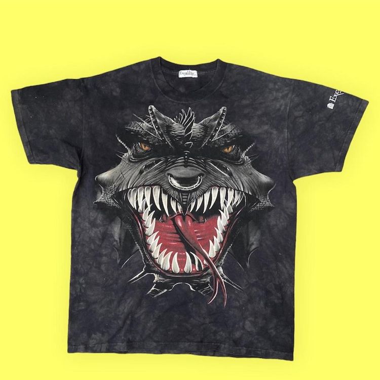 American Vintage Vintage Excalibur Hotel & Casino Tie Dye Graphic Print T Shirt in Black product image