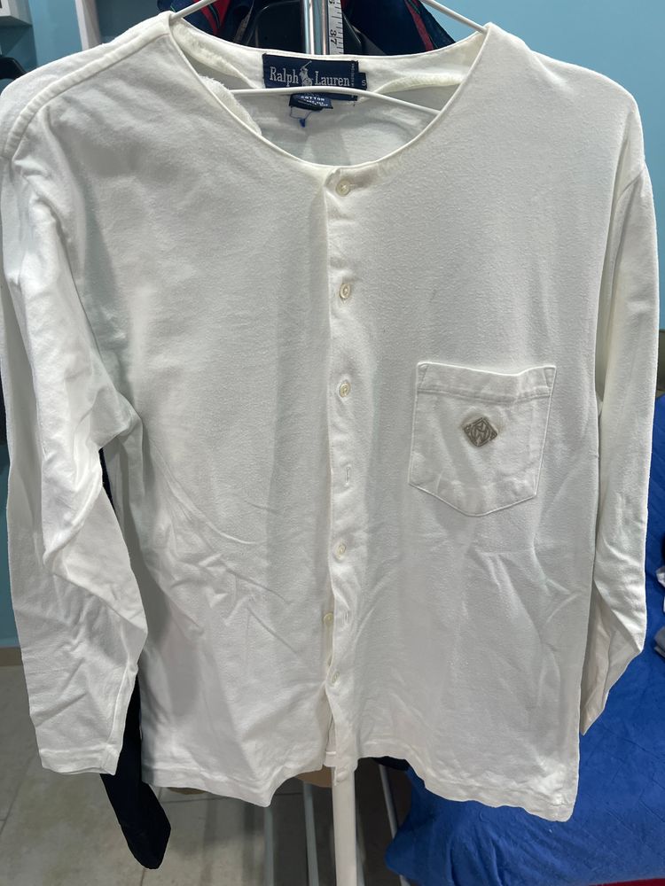 Ralph Lauren White Long Sleeve Button-Up Shirt
