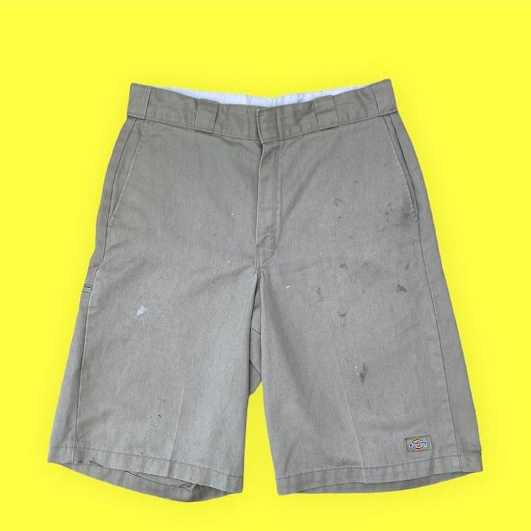Dickies Vintage Mens Dickies Double Knee Work Wear Shorts in Beige product image