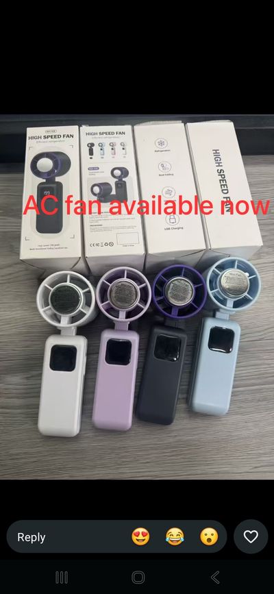 Portable Handheld Fans AC fan rechargeable