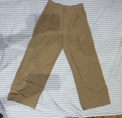 Zara Beige Wide-Leg Trousers