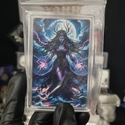 1oz copper card mystic witch Bar - Bullion