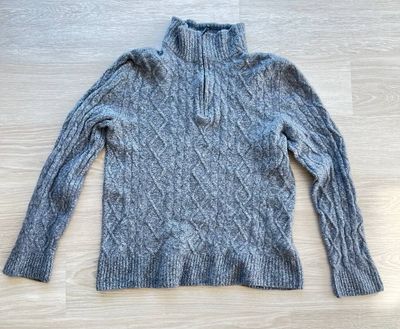 Brooks Brothers Grey Cable Knit Sweater