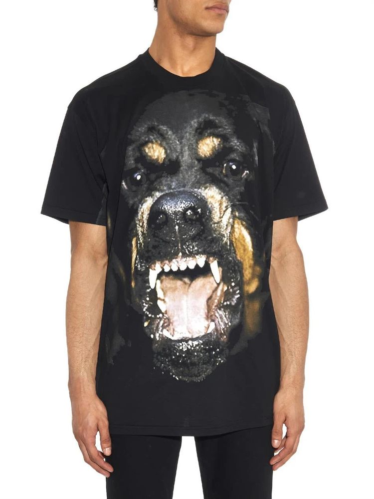 Givenchy Black Rottweiler Print Oversized T-Shirt image 5