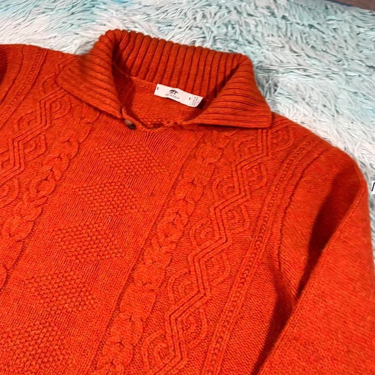 Immagine di Orange Inis Meain Wool Jumper - Large 4