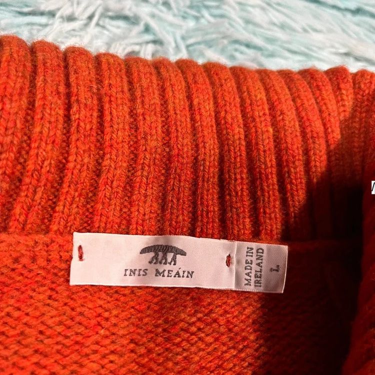 Immagine di Orange Inis Meain Wool Jumper - Large 6