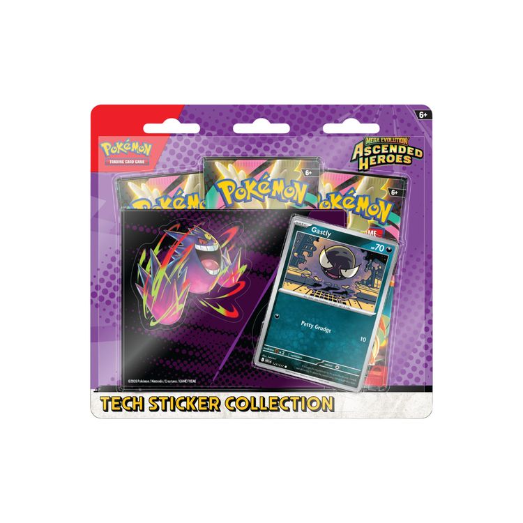 Pokemon TCG Mega Evolution Ascended Heroes Gastly Tech Sticker Collection