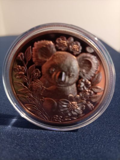 3D Decorative Copper Coin With Koala Design