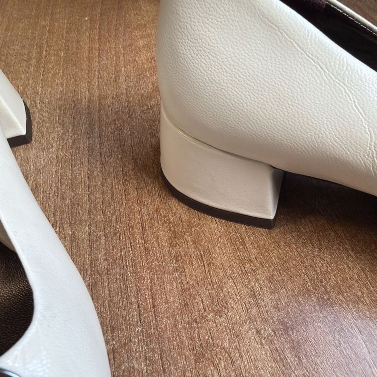 Tory Burch White Georgia 35mm Pumps Heels Size - UK 3.5 New Block Heel image 2