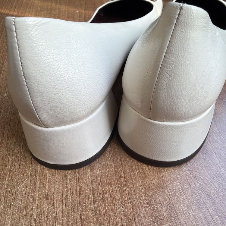 Tory Burch White Georgia 35mm Pumps Heels Size - UK 3.5 New Block Heel image 6