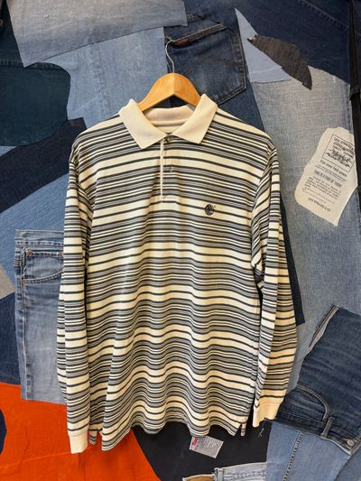 Timberland Striped Long Sleeve Polo Shirt