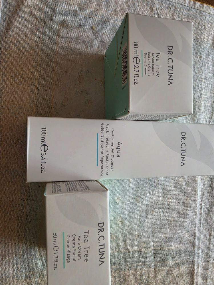 Dr.C.Tuna Tea Tree Face Cream 50Ml, Tea Tree Cream Balsam 80Ml, Aqua Restoring Gel Cleanser 100Ml obraz 1