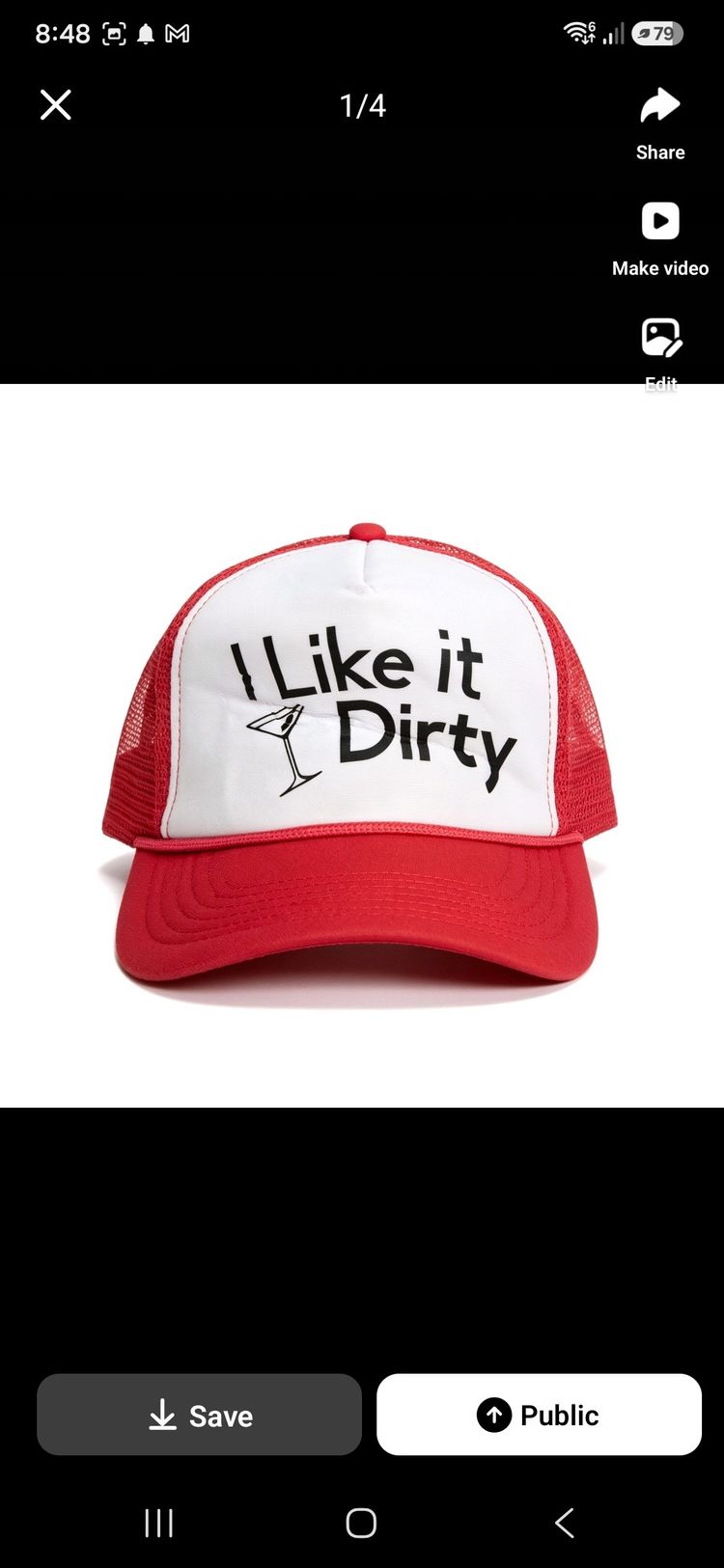Other Red And White Trucker Cap With Text product image